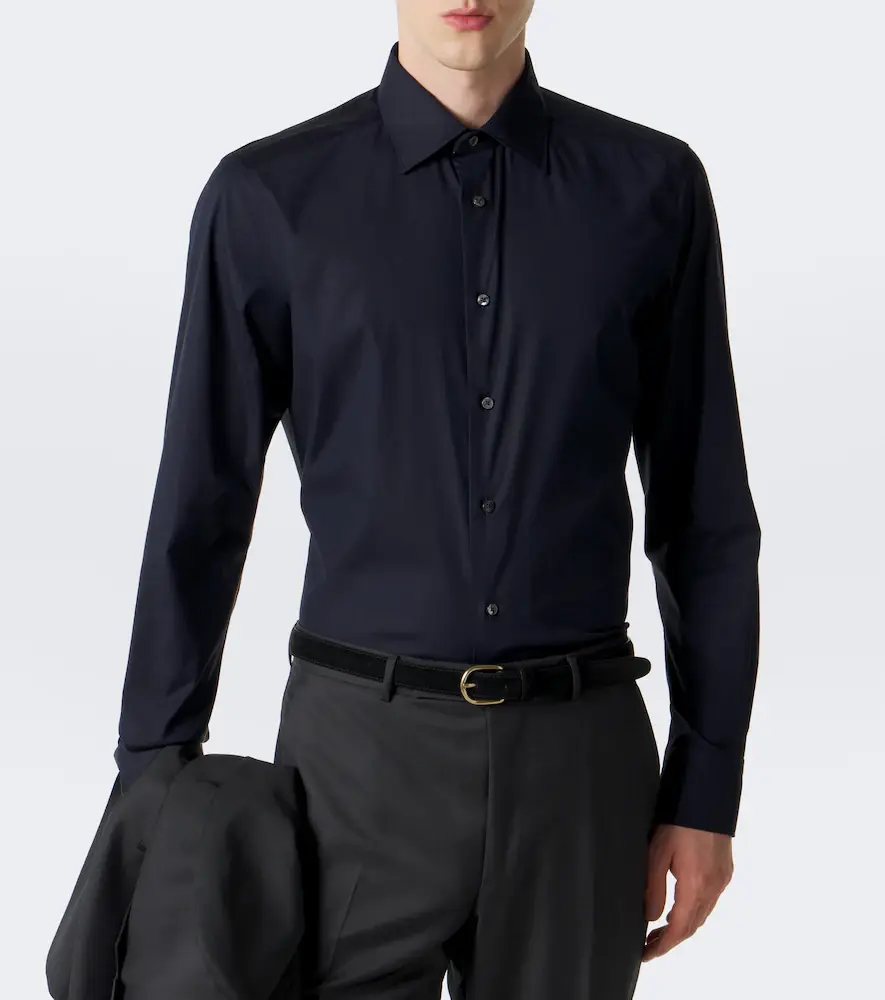 Zegna Cotton-blend poplin shirt | Thumbnail 2 Zegna Cotton-blend poplin shirt | Thumbnail 2