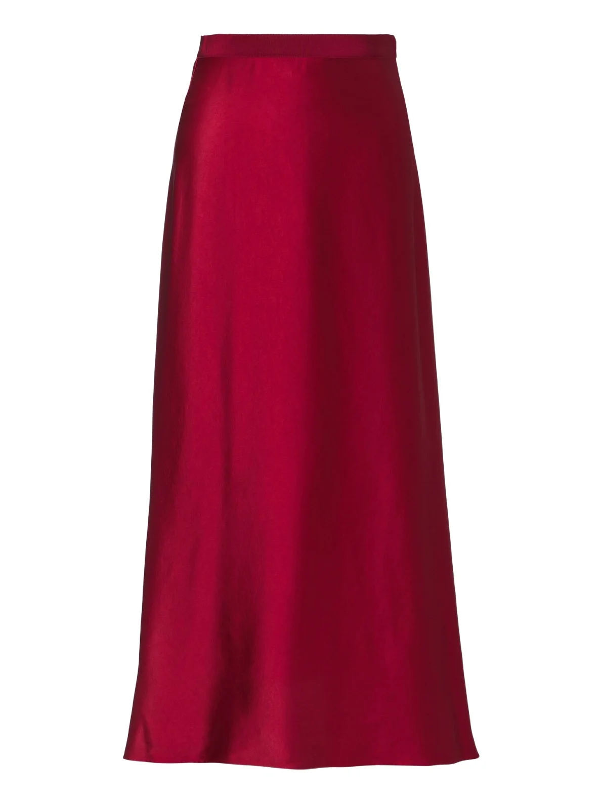 Carina asymmetric satin maxi skirt