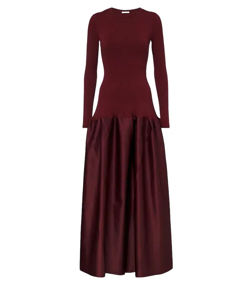 Catrin jersey and duchesse satin maxi dress Catrin jersey and duchesse satin maxi dress