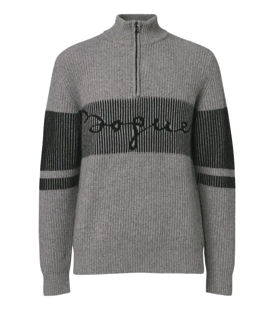Bogner Loris logo yak half-zip sweater