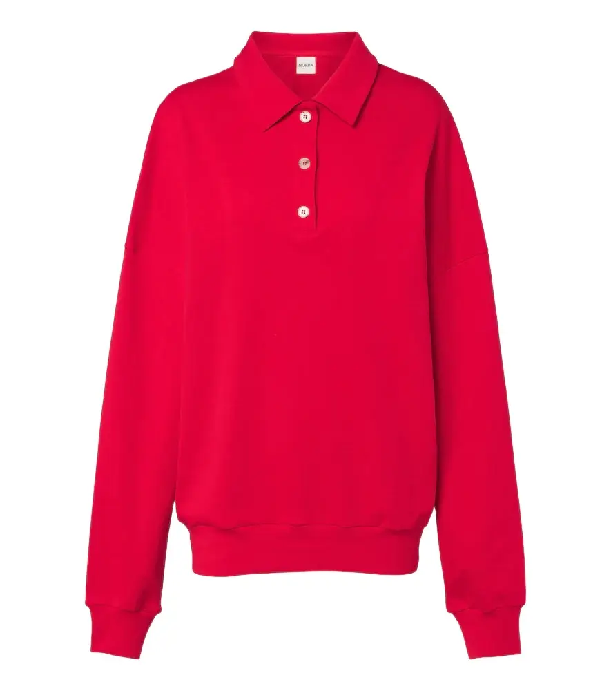 NORBA Julia cotton jersey polo sweatshirt