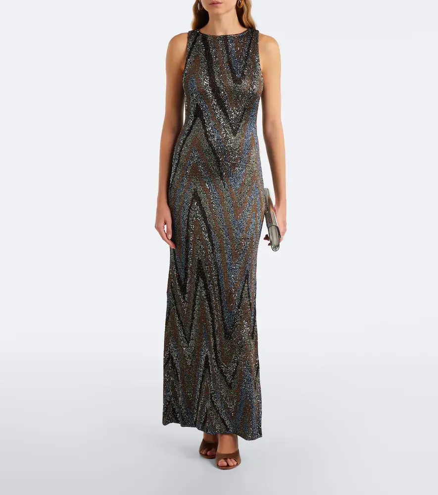 Missoni Zigzag sequined lamé maxi dress | Thumbnail 2 Missoni Zigzag sequined lamé maxi dress | Thumbnail 2