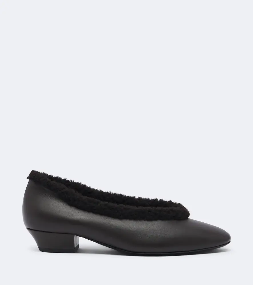 Magda Butrym Shearling-lined leather pumps | Thumbnail 4 Magda Butrym Shearling-lined leather pumps | Thumbnail 4