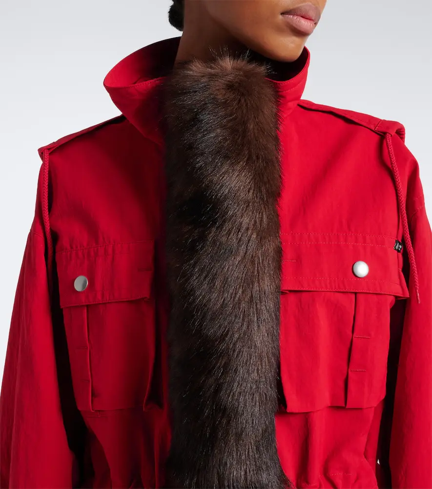 Prada Shearling-trimmed technical parka | Thumbnail 2