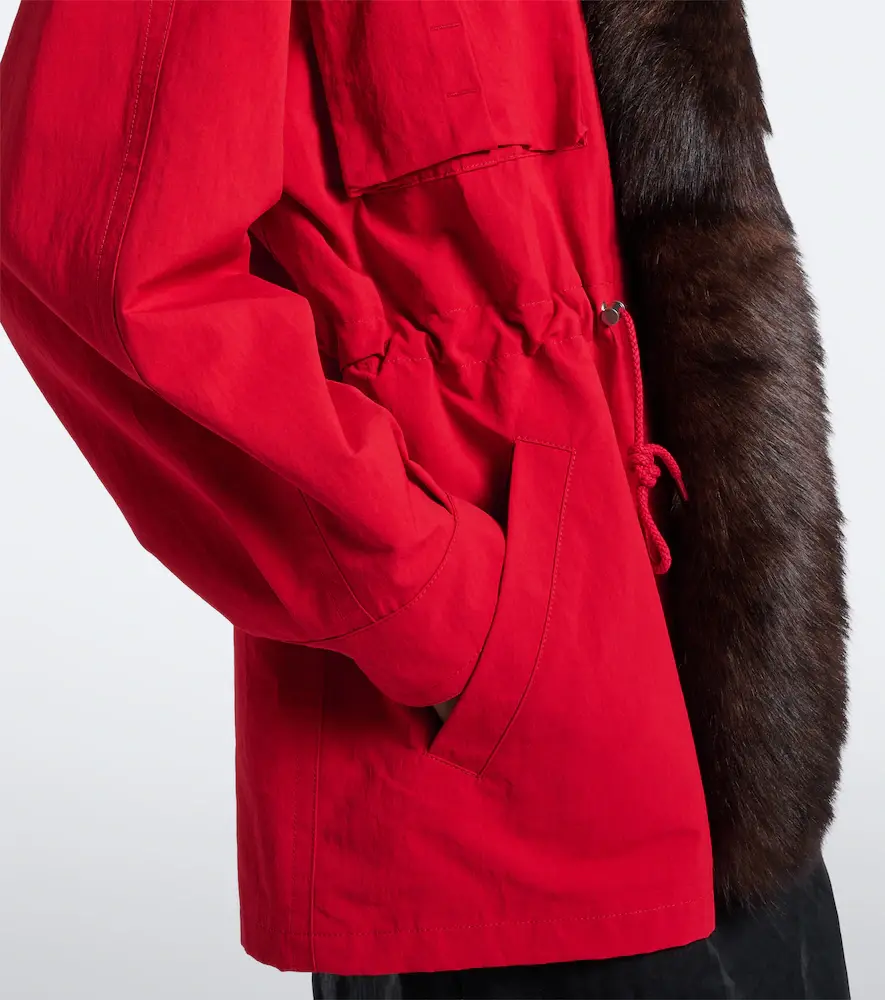 Prada Shearling-trimmed technical parka | Thumbnail 4