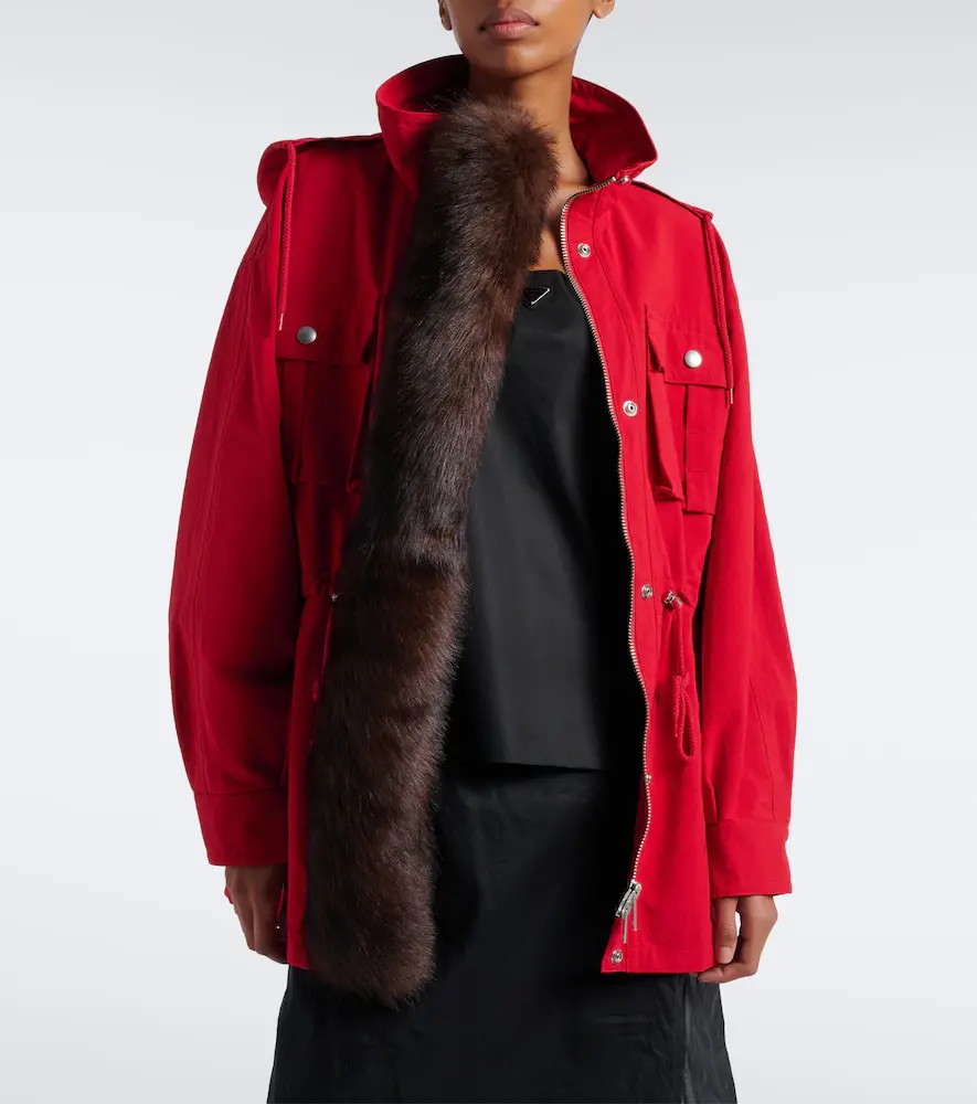 Prada Shearling-trimmed technical parka | Thumbnail 5