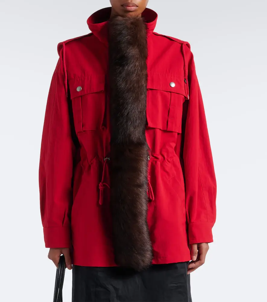 Prada Shearling-trimmed technical parka | Thumbnail 7