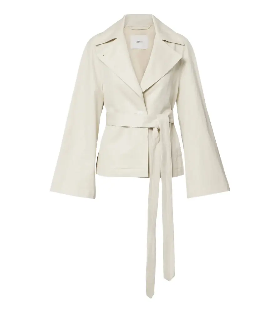 Joseph Leda belted cotton and linen twill jacket
