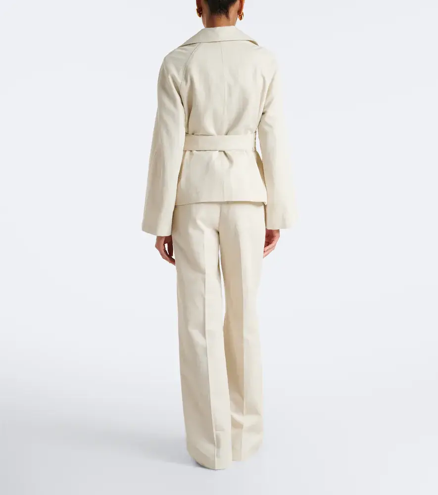 Joseph Mitae cotton and linen twill straight pants | Thumbnail 5 Joseph Mitae cotton and linen twill straight pants | Thumbnail 5