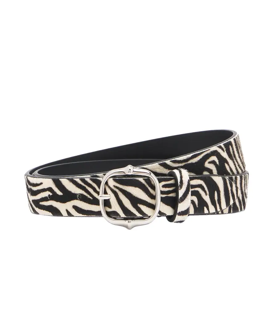 Isabel Marant Depson zebra-print calf hair belt