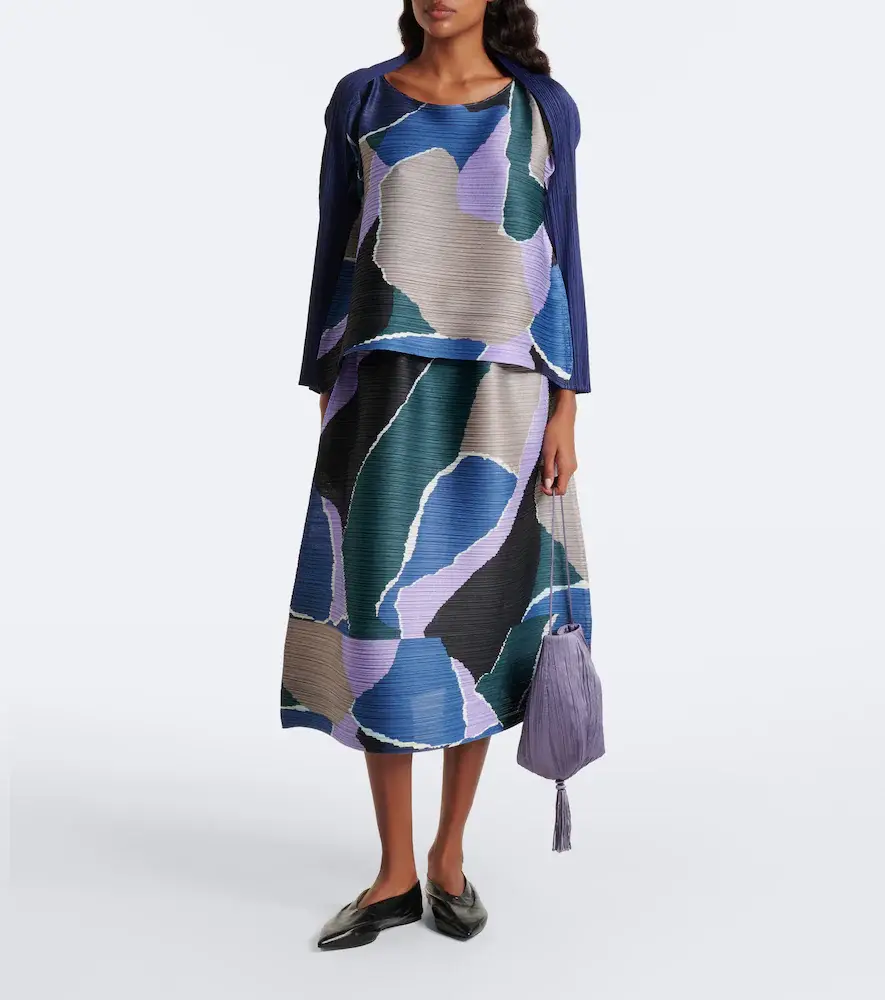 Pleats Please Issey Miyake Surprise! pleated printed midi skirt | Thumbnail 3