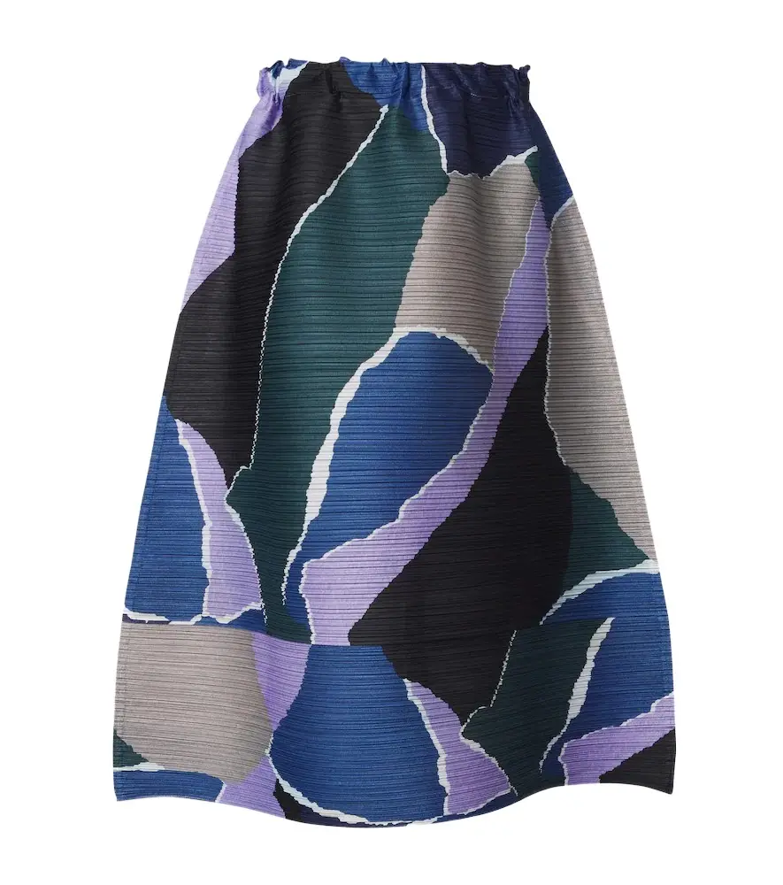 Pleats Please Issey Miyake Surprise! pleated printed midi skirt