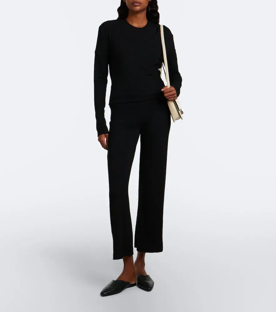 LESET Lauren cropped jersey flared pants | Thumbnail 2 LESET Lauren cropped jersey flared pants | Thumbnail 2