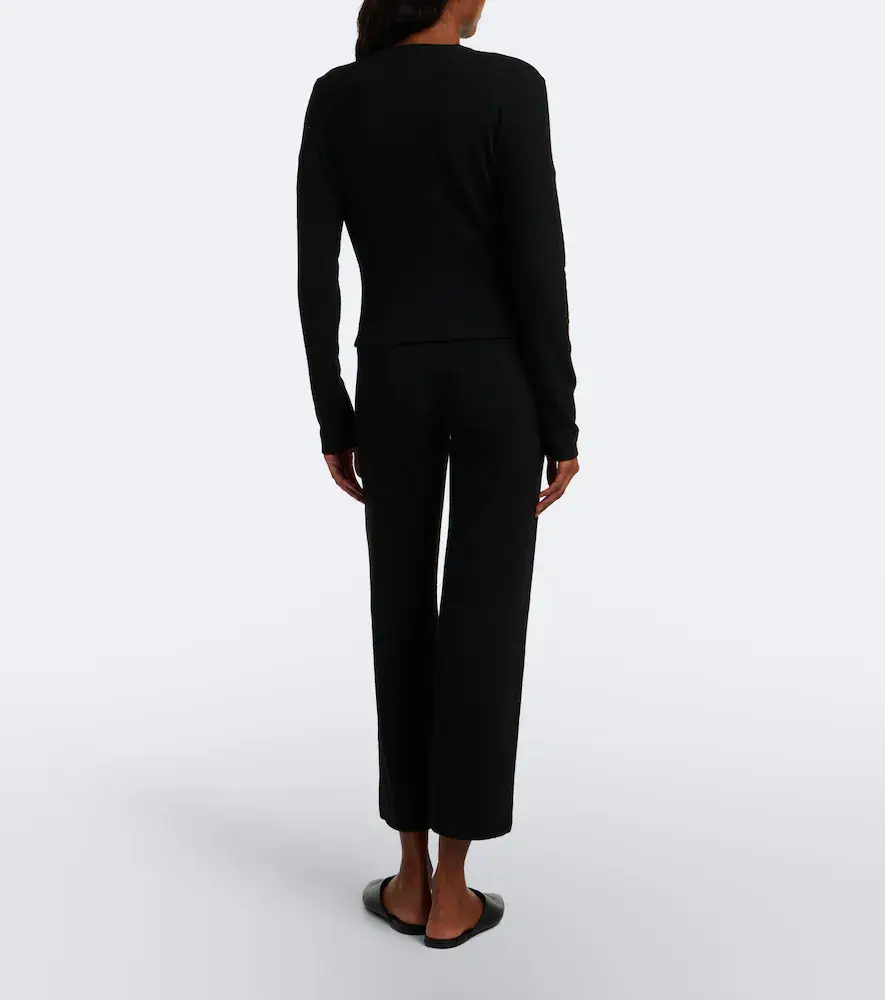 LESET Lauren cropped jersey flared pants | Thumbnail 3 LESET Lauren cropped jersey flared pants | Thumbnail 3