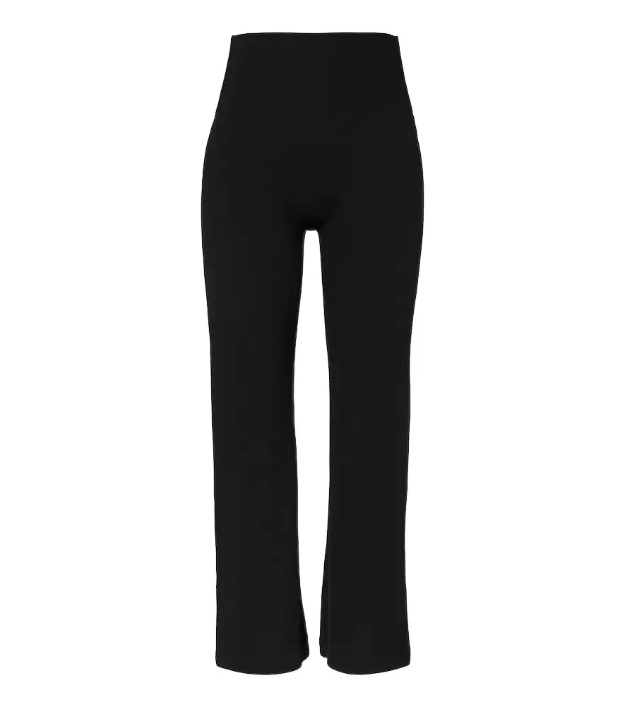 LESET Lauren cropped jersey flared pants