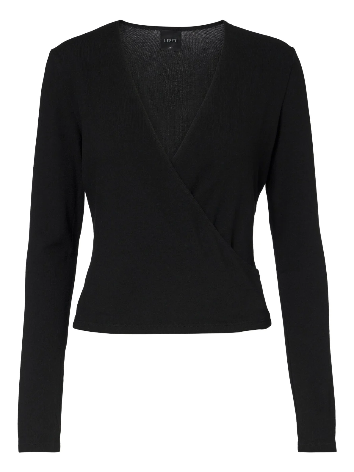 LESET Lauren jersey wrap top
