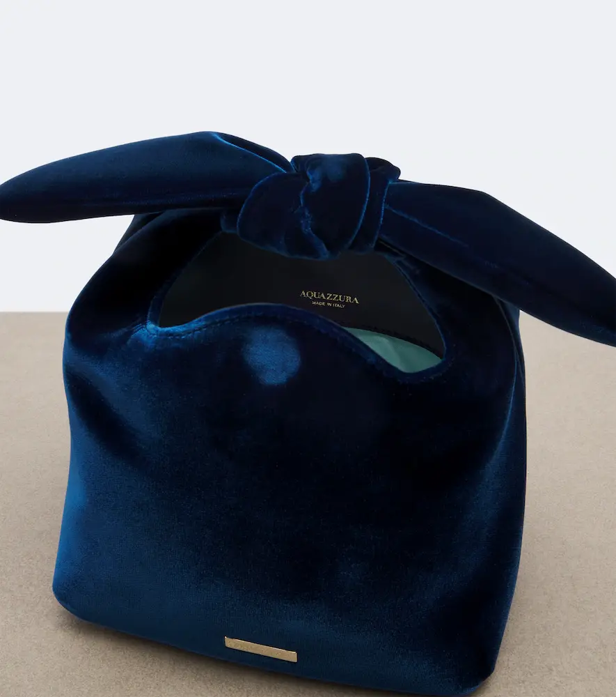 Aquazzura Bow Tie Mini velvet top-handle bag | Thumbnail 4 Aquazzura Bow Tie Mini velvet top-handle bag | Thumbnail 4