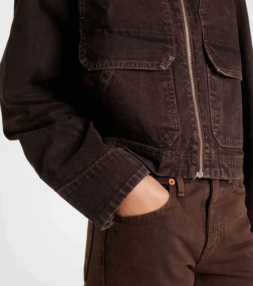 SLVRLAKE Atlas Worker shearling-trimmed denim jacket | Thumbnail 5