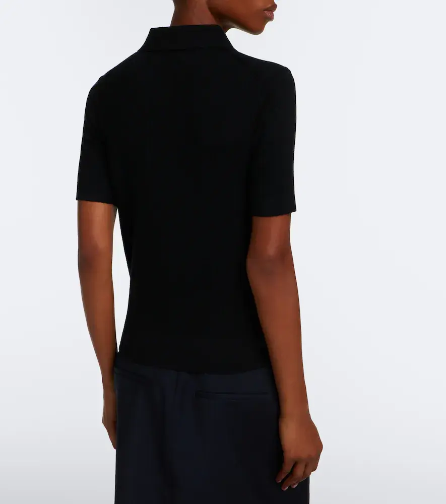 Tory Burch Logo wool polo sweater | Thumbnail 2