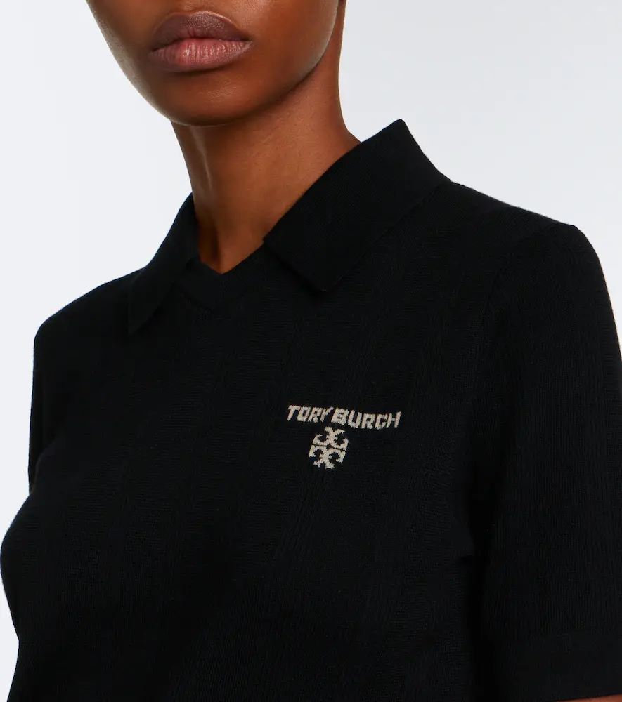 Tory Burch Logo wool polo sweater | Thumbnail 5