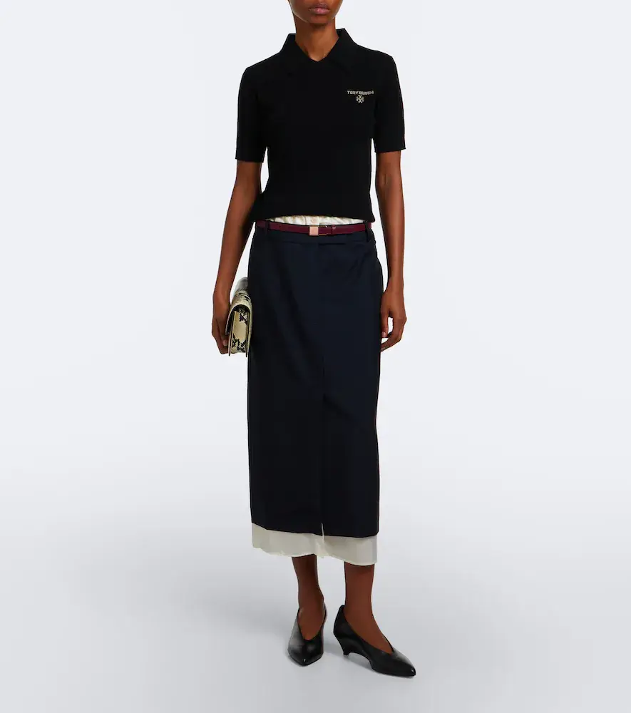 Tory Burch Logo wool polo sweater | Thumbnail 6