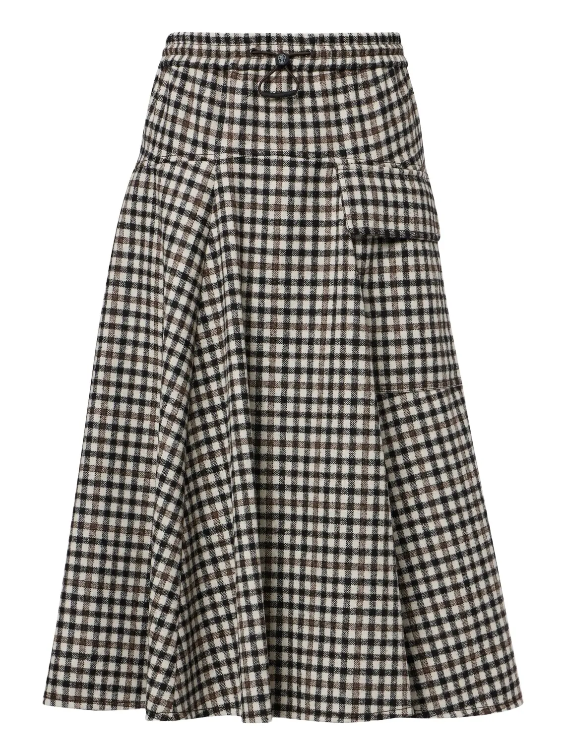 Checked alpaca and wool-blend midi skirt Checked alpaca and wool-blend midi skirt