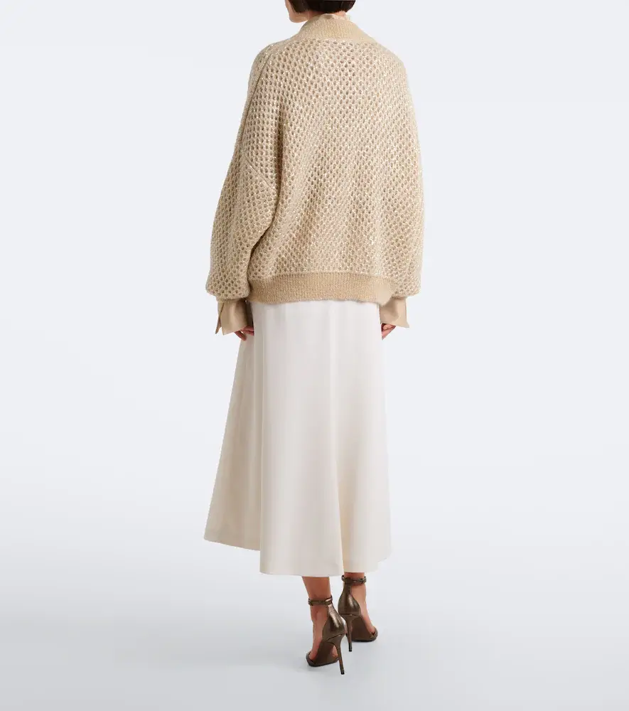 Brunello Cucinelli Monili wool midi skirt | Thumbnail 6
