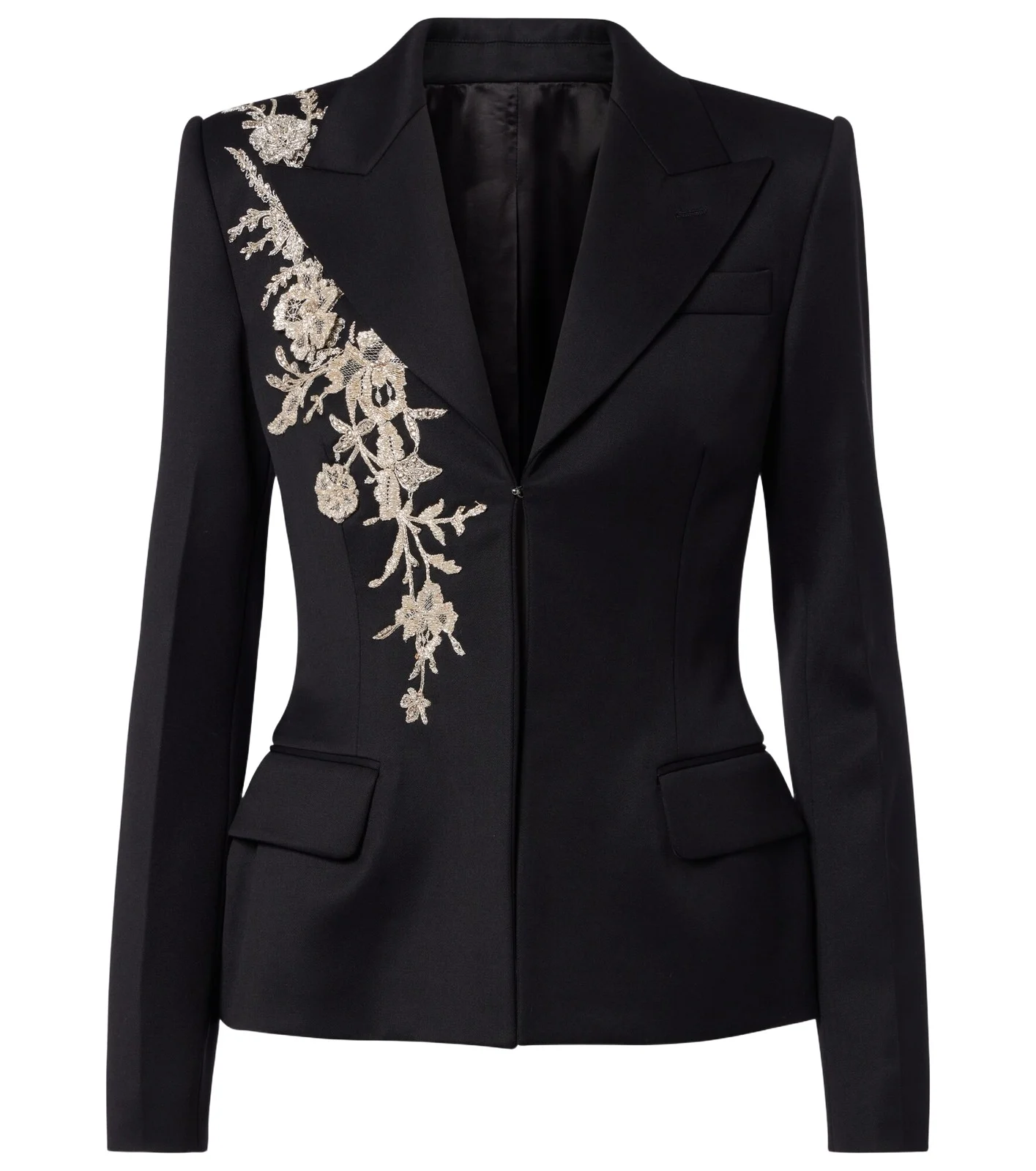 Alexander McQueen Beaded embroidered wool blazer