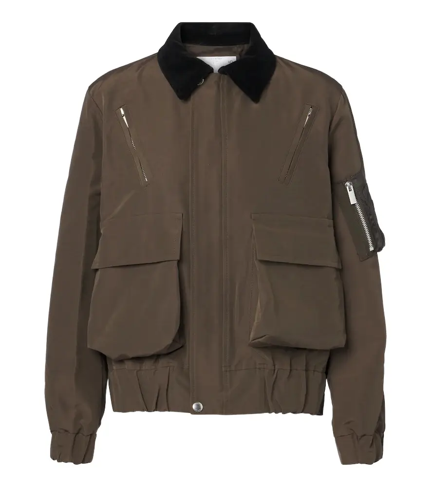 Cotton-blend blouson jacket Cotton-blend blouson jacket