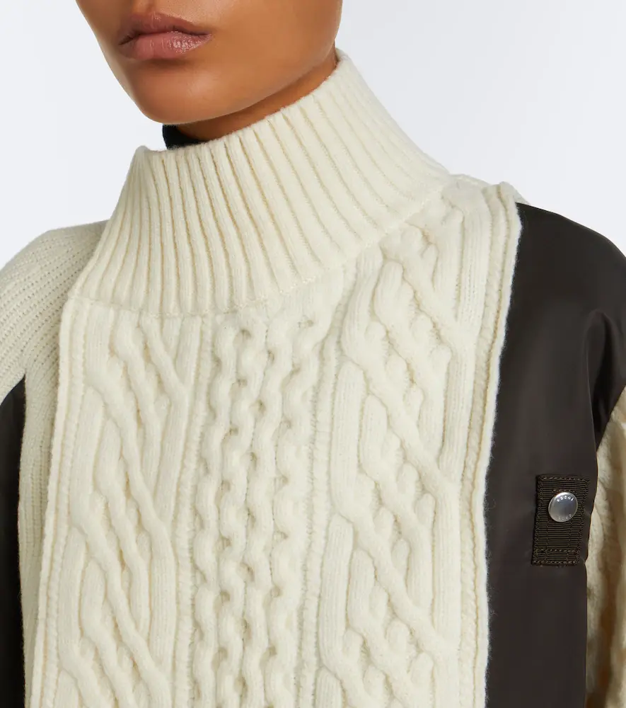 Sacai Paneled wool jacket | Thumbnail 3 Sacai Paneled wool jacket | Thumbnail 3