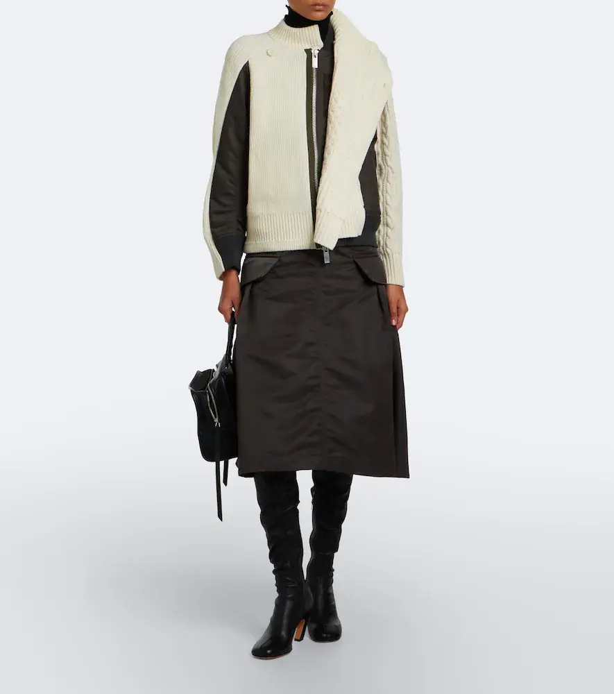 Sacai Paneled wool jacket | Thumbnail 4 Sacai Paneled wool jacket | Thumbnail 4