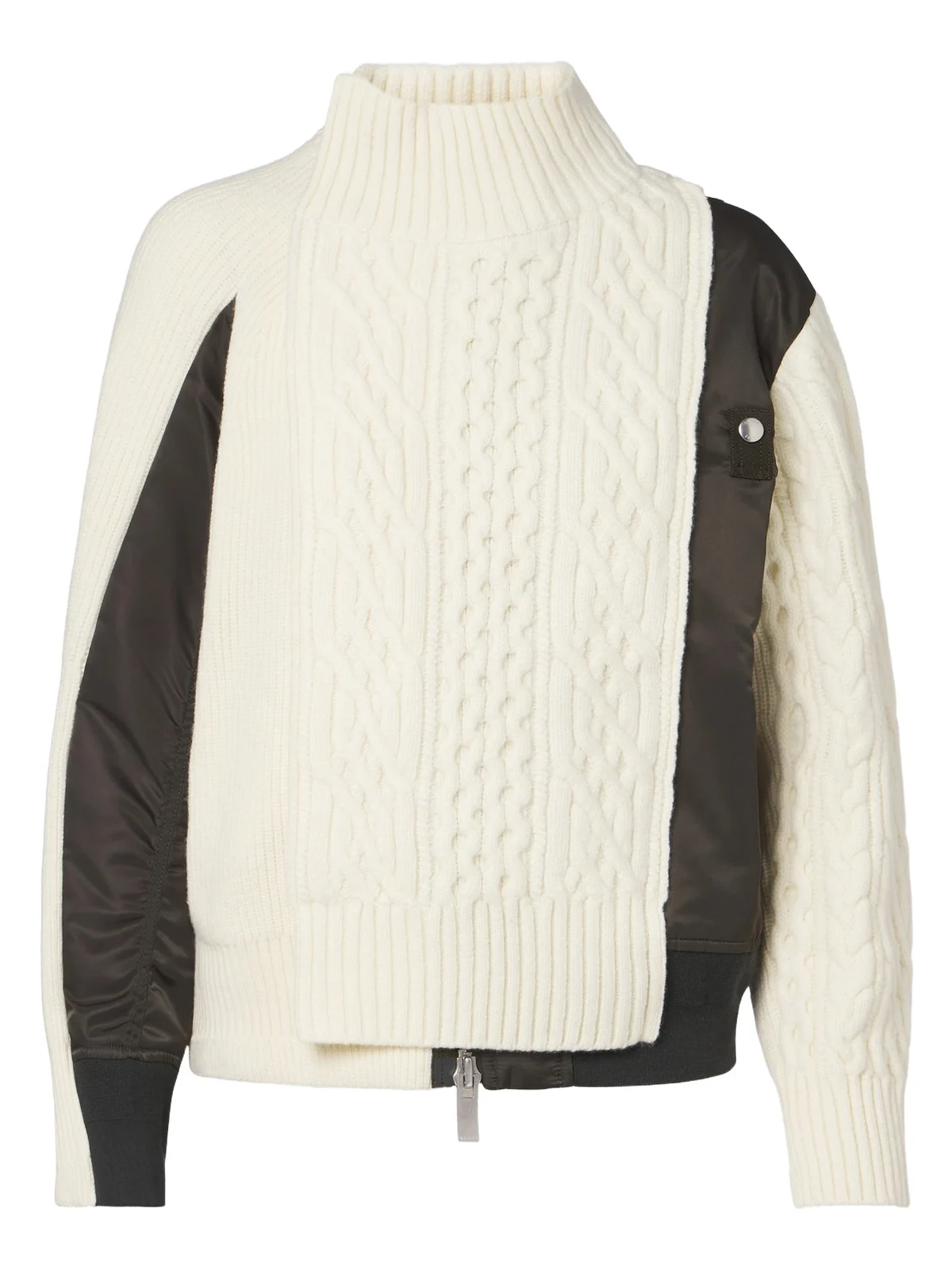 Sacai Paneled wool jacket