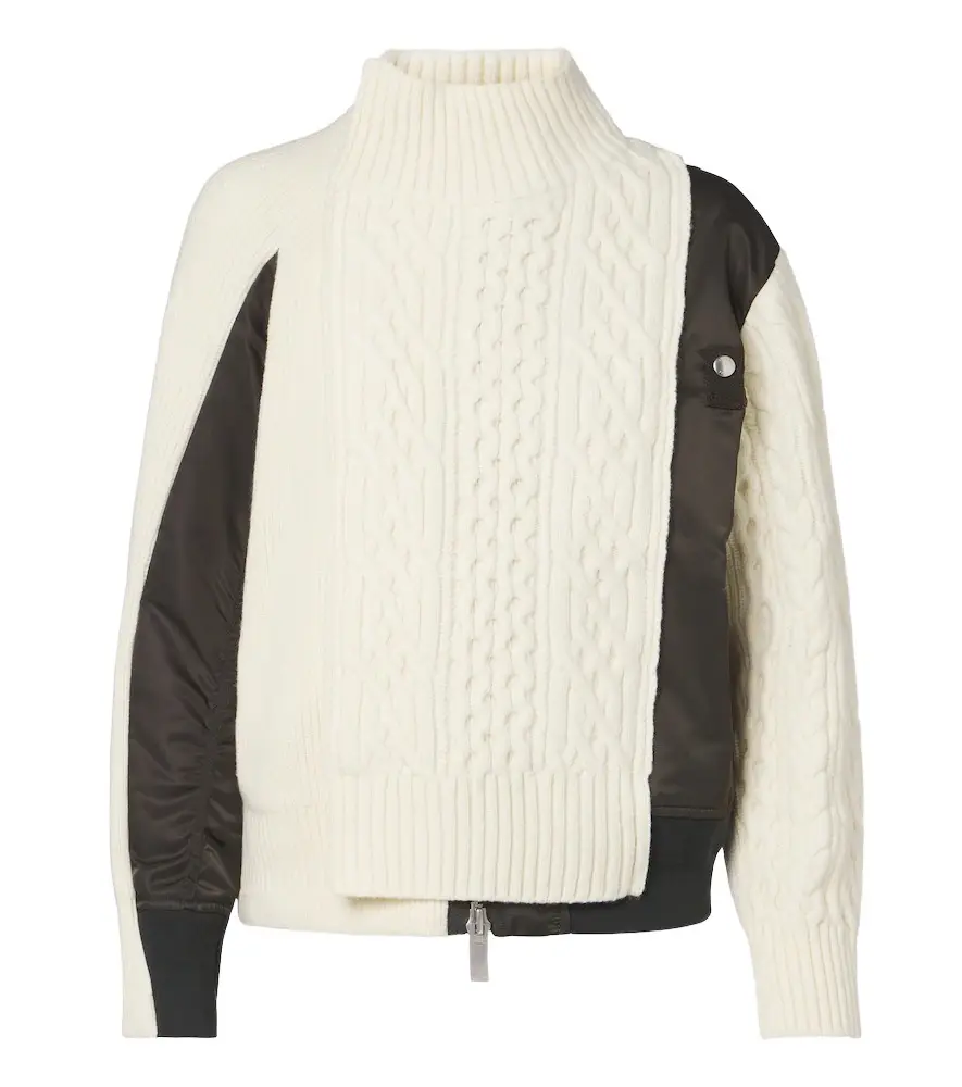 Paneled wool jacket