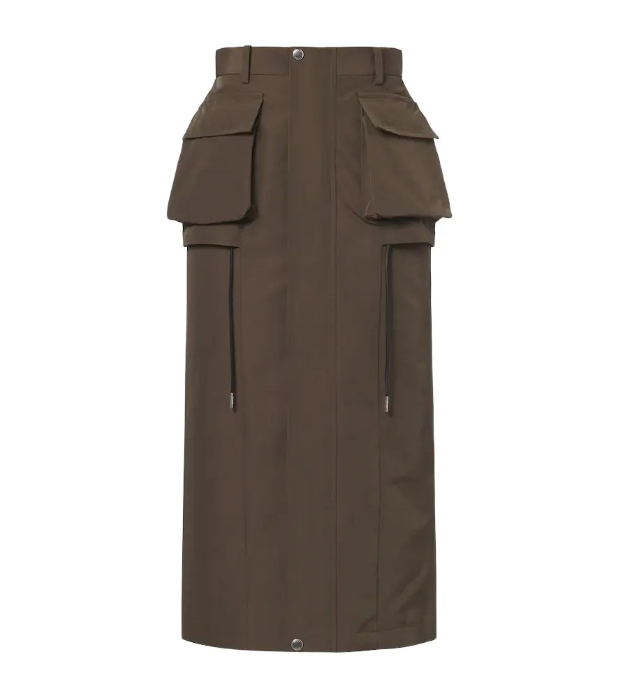 Sacai Cotton-blend cargo skirt