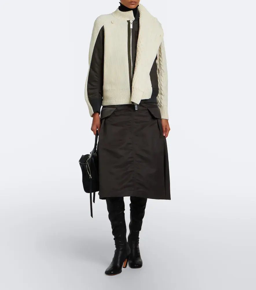 Sacai Twill midi skirt | Thumbnail 6 Sacai Twill midi skirt | Thumbnail 6
