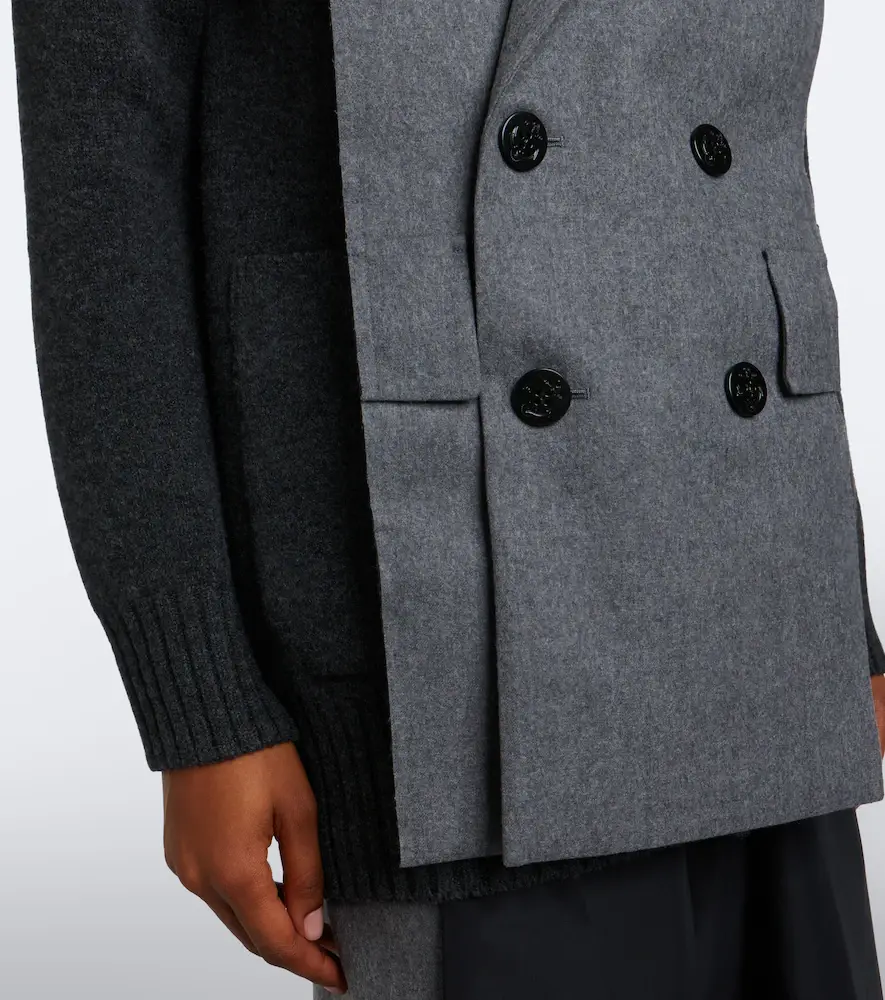 Sacai Layered wool-blend cardigan | Thumbnail 5 Sacai Layered wool-blend cardigan | Thumbnail 5