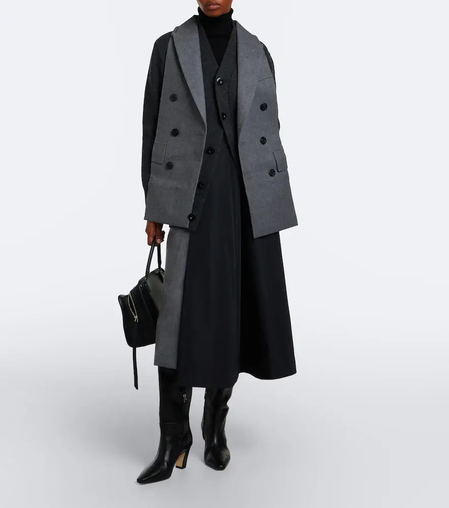Sacai Layered wool-blend cardigan | Thumbnail 7 Sacai Layered wool-blend cardigan | Thumbnail 7
