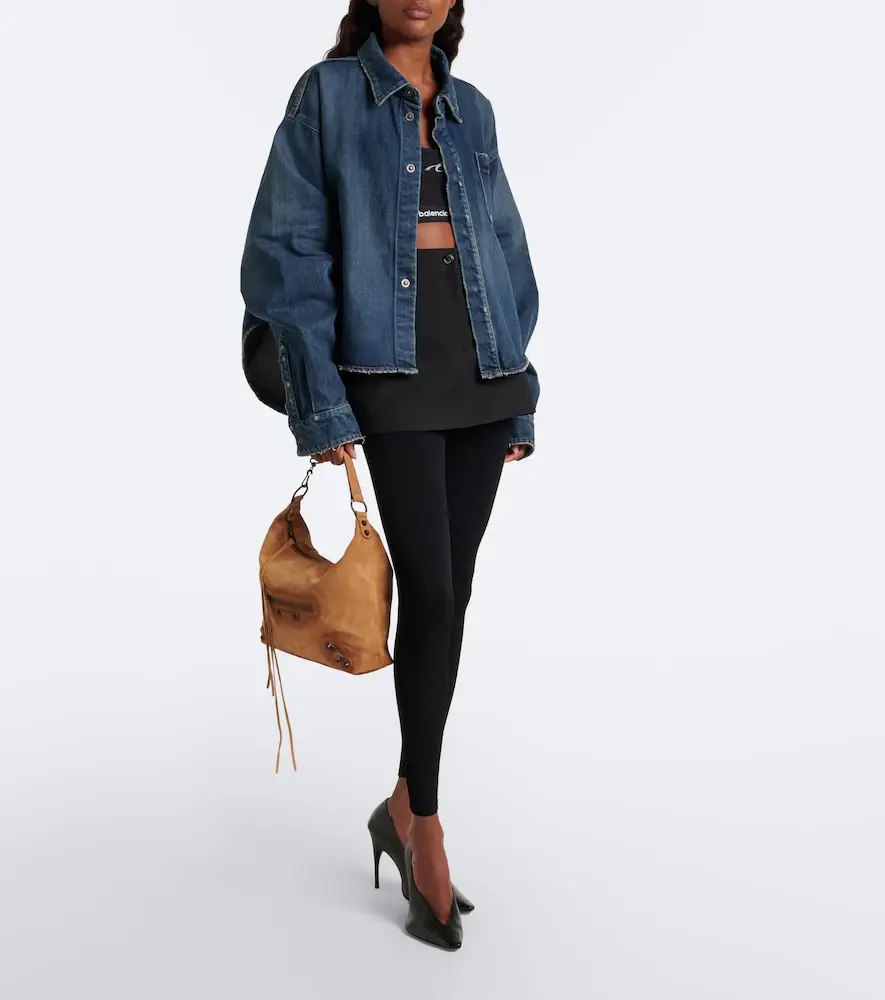 Balenciaga Le City Small suede shoulder bag | Thumbnail 5