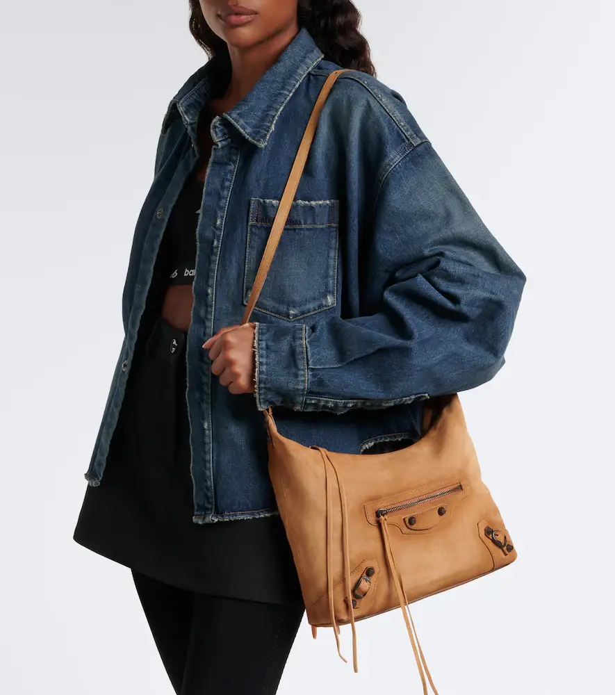Balenciaga Le City Small suede shoulder bag | Thumbnail 6