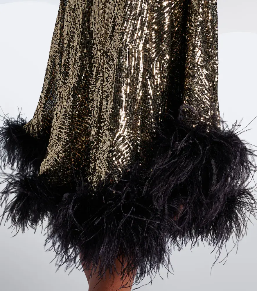 Taller Marmo Vegas Disco feather-trimmed minidress | Thumbnail 2 Taller Marmo Vegas Disco feather-trimmed minidress | Thumbnail 2