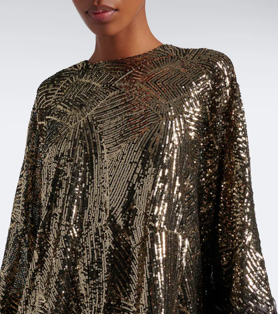 Taller Marmo Vegas Disco feather-trimmed minidress | Thumbnail 4 Taller Marmo Vegas Disco feather-trimmed minidress | Thumbnail 4