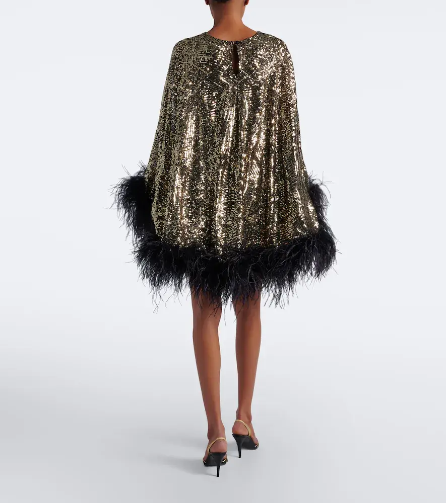 Taller Marmo Vegas Disco feather-trimmed minidress | Thumbnail 5 Taller Marmo Vegas Disco feather-trimmed minidress | Thumbnail 5