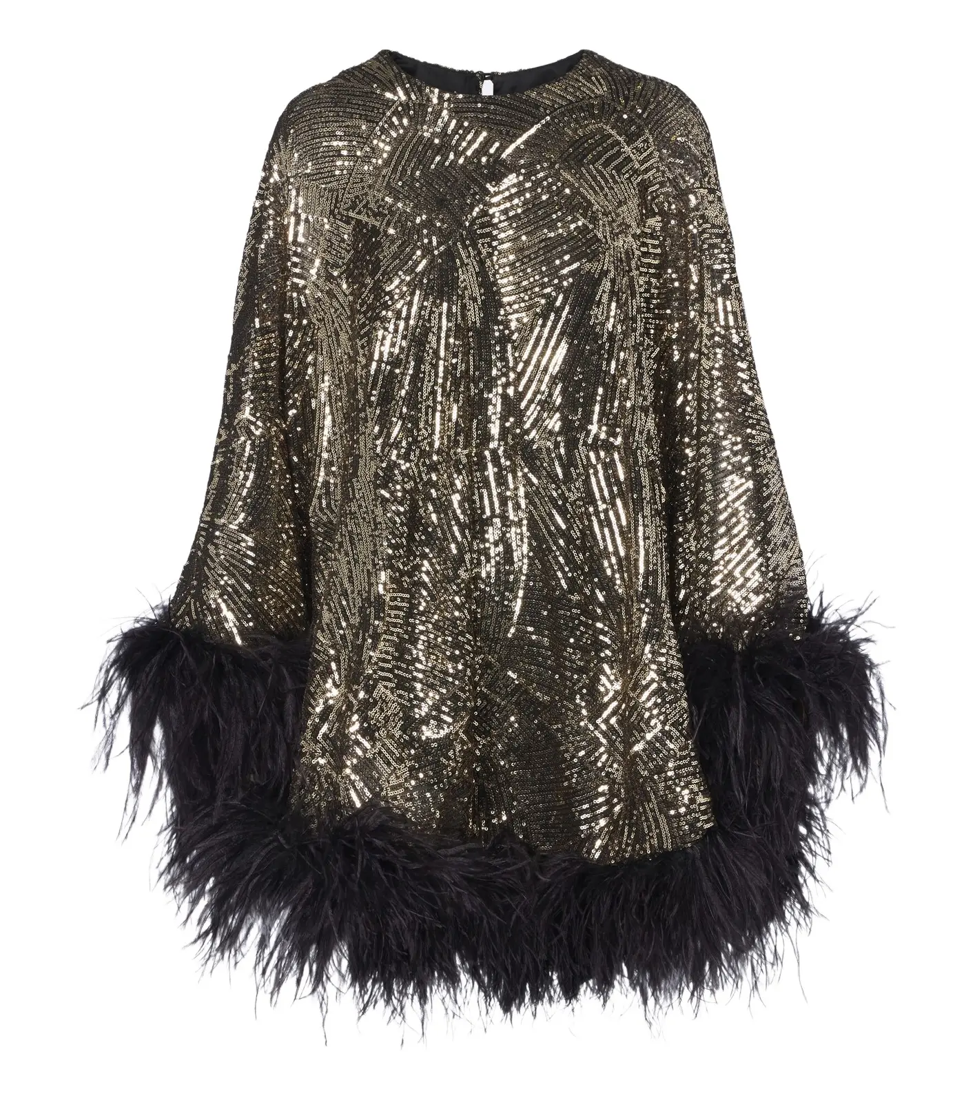 Taller Marmo Vegas Disco feather-trimmed minidress