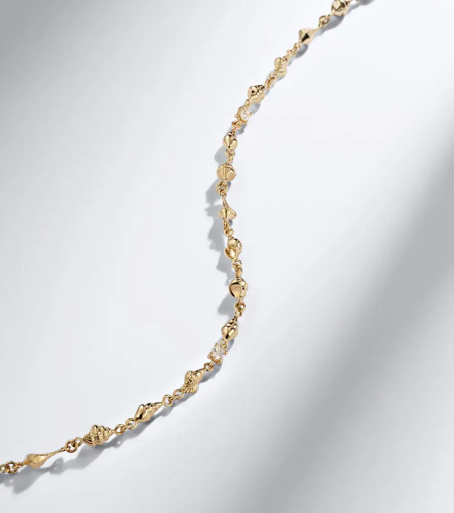 Anita Ko Shell By The Yard 18kt gold anklet with diamonds | Thumbnail 2 Anita Ko Shell By The Yard 18kt gold anklet with diamonds | Thumbnail 2