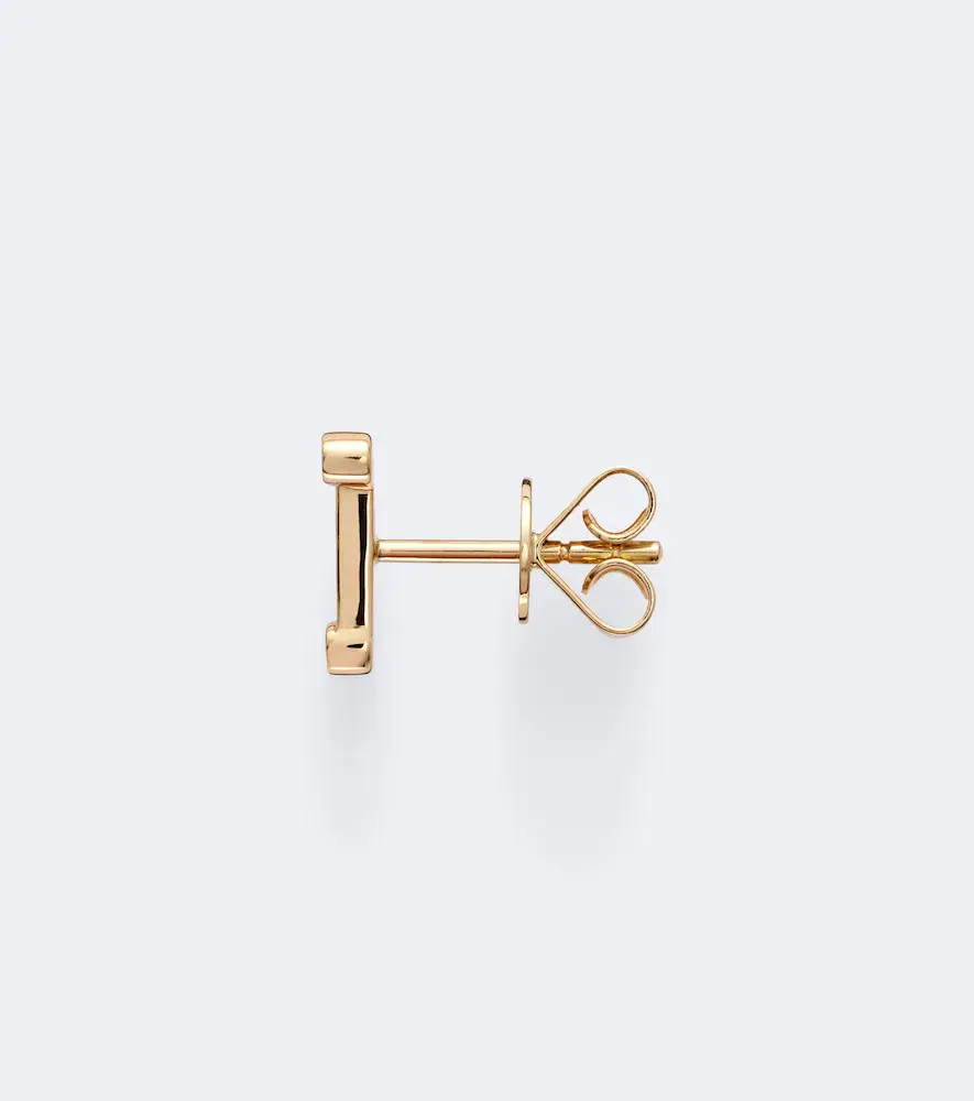 Sophie Bille Brahe Initial Petite T 18kt gold single earring with diamonds | Thumbnail 2 Sophie Bille Brahe Initial Petite T 18kt gold single earring with diamonds | Thumbnail 2