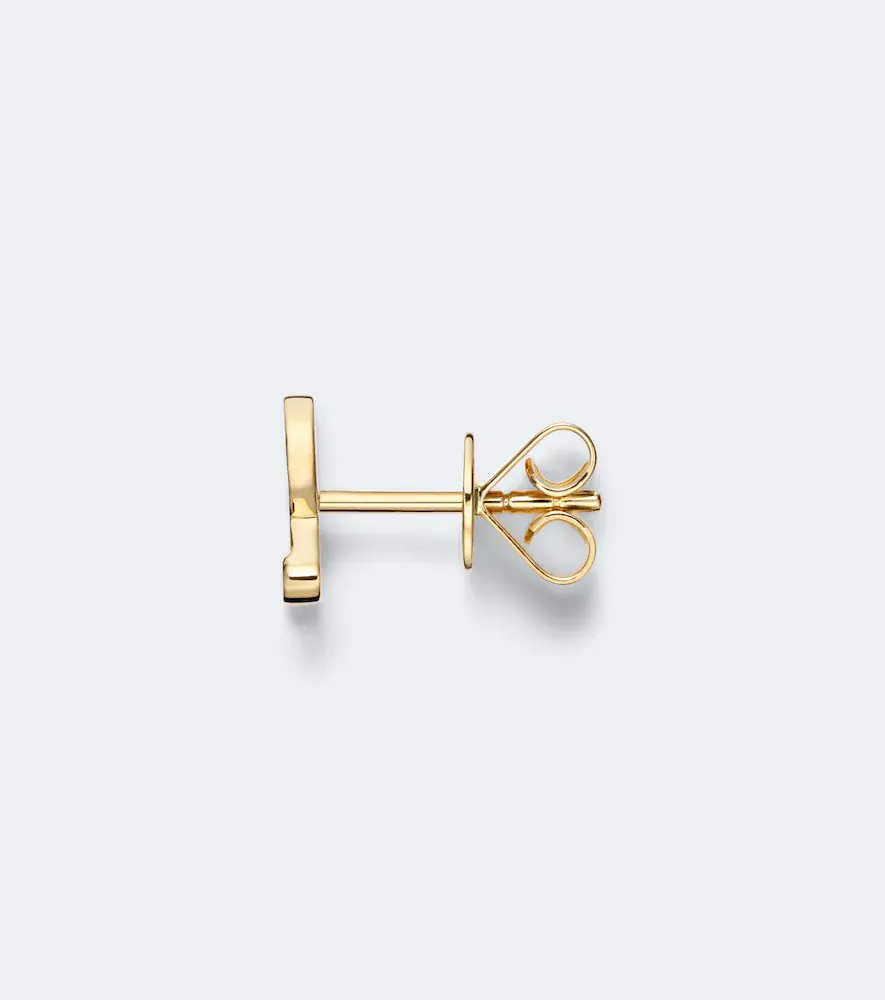 Sophie Bille Brahe Initial Petite R 18kt gold single earring with diamonds | Thumbnail 2 Sophie Bille Brahe Initial Petite R 18kt gold single earring with diamonds | Thumbnail 2