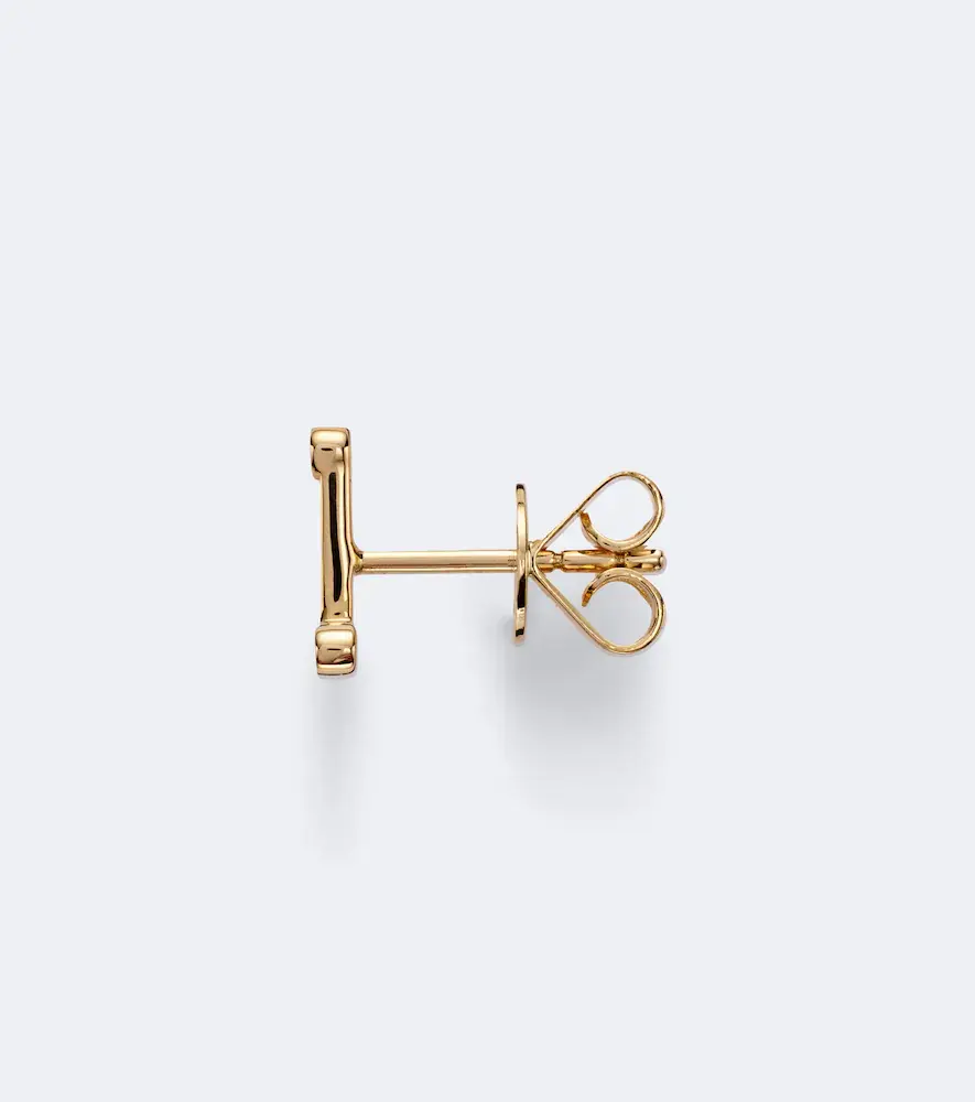 Sophie Bille Brahe Initial Petite L 18kt gold single earring with diamonds | Thumbnail 2