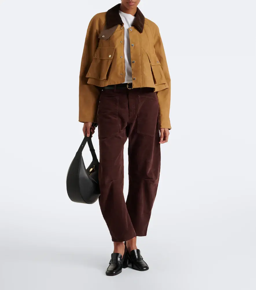 Nili Lotan Shon cotton-blend corduroy barrel-leg pants | Thumbnail 2