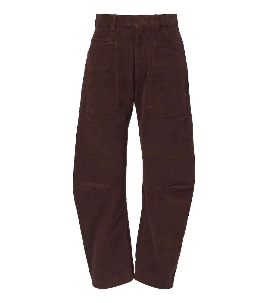 Nili Lotan Shon cotton-blend corduroy barrel-leg pants