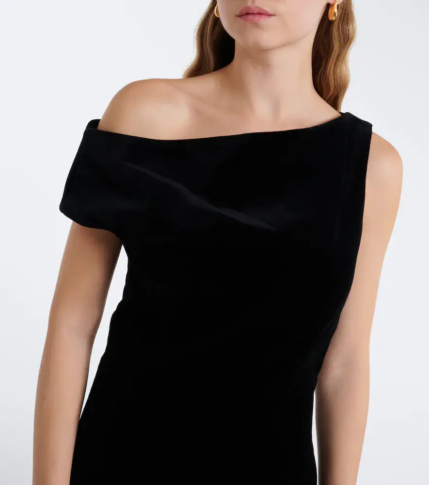 RÓHE Róhe Asymmetric cotton velvet gown | Thumbnail 3 RÓHE Róhe Asymmetric cotton velvet gown | Thumbnail 3